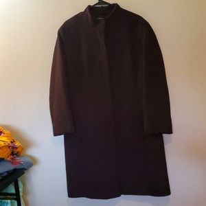 Jones New York Long Brown Coat with Pockets Size XL